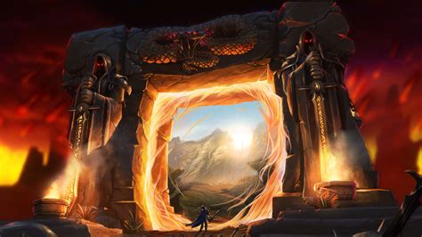 Warcraft Portal Landscape Forange World Of Warcraft Artwork