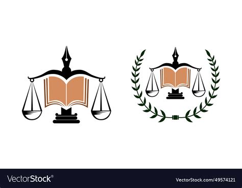 University of law logo design Royalty Free Vector Image