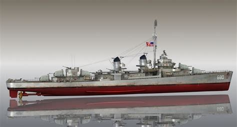 Uss Melvin Dd Fletcher 3D Model TurboSquid 1222391