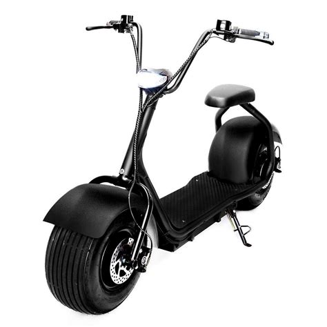 Moto Scooter Elétrico Citycoco 1500w Bateria 20ah Preto Fosco Em