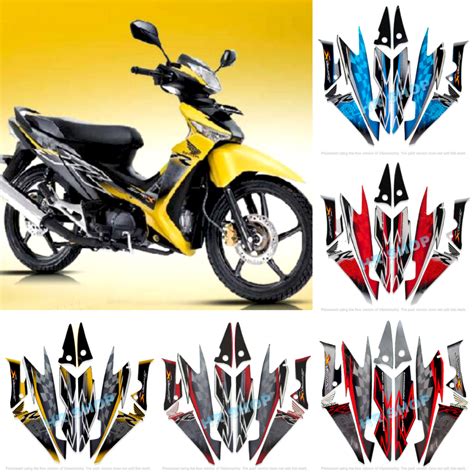 Jual STIKER STRIPING MOTOR HONDA SUPRA X 125R 2008 SEPASANG STANDAR