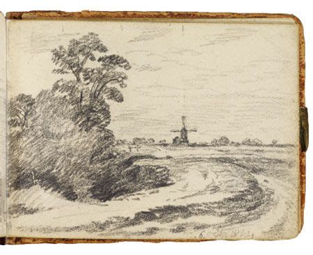 Landscape with windmill. Constable Sketchbook | V&A | Landscape sketch ...