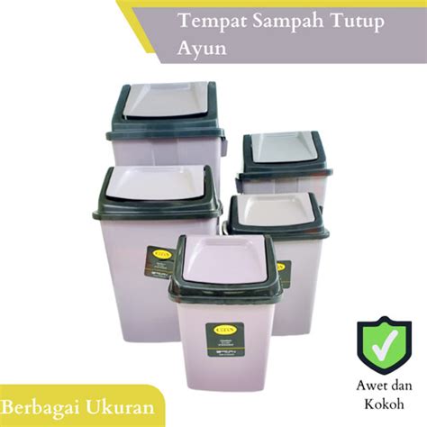 Promo Tempat Sampah Tutup Ayun 5 10 15 20 42 Liter Dustbin Alat