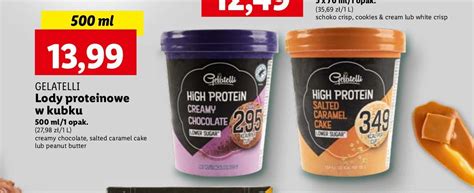 Lody Creamy Chocolate Flavour Gelatelli High Protein Cena Promocje