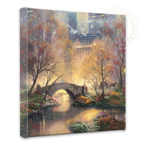 Central Park in the Fall - 14" x 14" Gallery Wrapped Canvas - Village ...