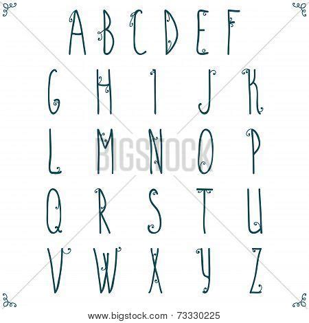 Hand Drawn Alphabet Vector Photo Free Trial Bigstock