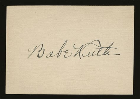Babe Ruth Cut Signature REA Archive