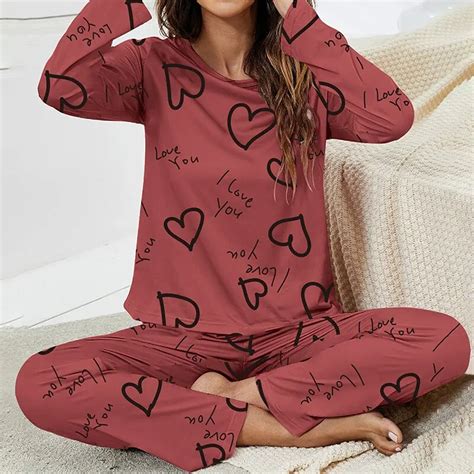 Conjunto De Pijamas De Manga Comprida Feminino Cal A Comprida