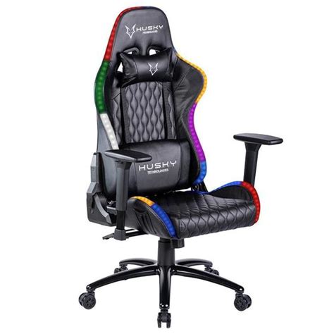 Cadeira Gamer Husky Gaming Blizzard RGB Preto Luz RGB Almofadas