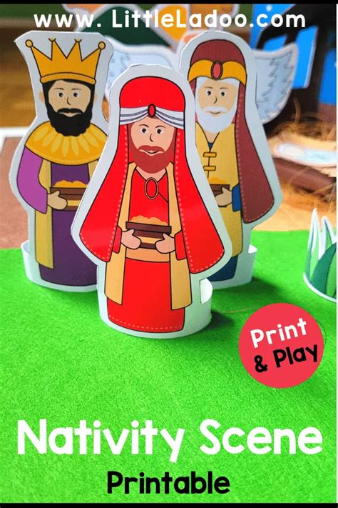 Nativity Scene Printable Diy Paper Nativity Set