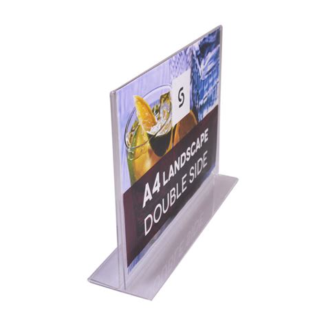 Acrylic Double Sided Menu Holders Landscape