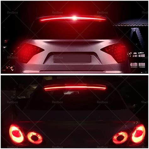 M Red Led Car High Mount Third Brake Stop Rear Tail Light Bar Strip