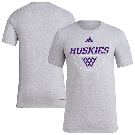 Men's adidas Gray Washington Huskies Basketball Practice Net Arch