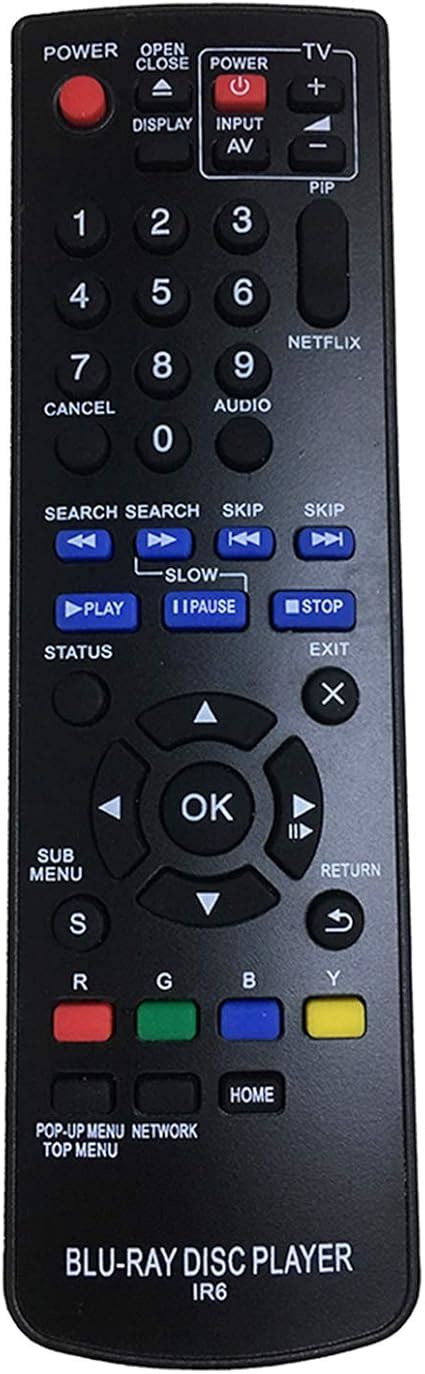 Amazon New Panasonic Replaced Blu Ray Disc Dvd Player Remote Ir