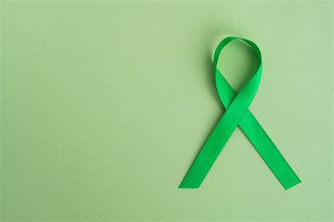 Fita Verde Para Fita De Conscientiza O Sobre Sa De Mental Foto Premium