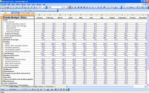 Expense Tracking Spreadsheet Template — Db