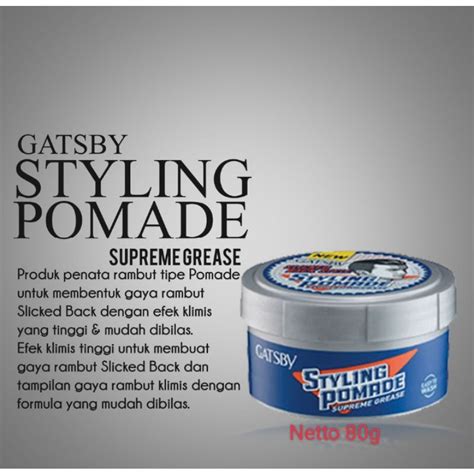 Jual Minyak Rambut Gatsby Styling Pomade Supreme Grease Netto G