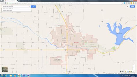 Porterville California Map