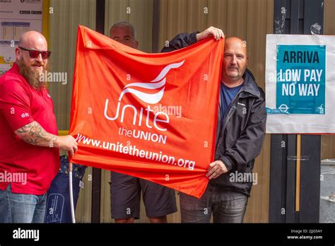 Unite Union Strikers In Southport Merseyside UK 26 July 2022 Low