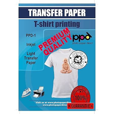 Ppd A X Papiers Transfert Tee Shirt Textiles Blancs Ou Clairs