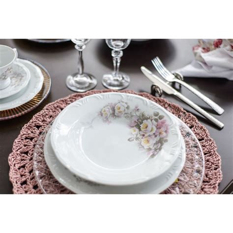 Aparelho de Jantar Porcelana Schmidt 30 peças Dec Eterna E351 SCHMIDT