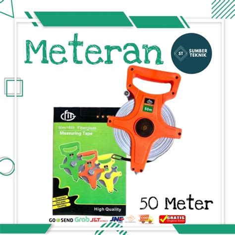 Jual Meteran Gulung Tanam Tancap Measuring Tape Fiberglass Meter Fit