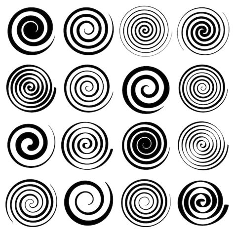 Premium Vector Set Of Vector Spirals Abstract Circle Shapes For Design