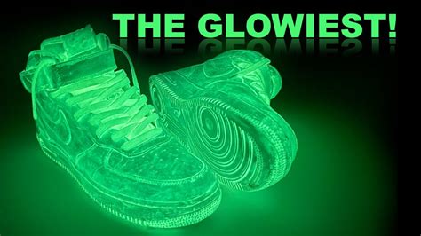 The Glowiest Glow In The Dark Sneakers In The World Nike Af Youtube