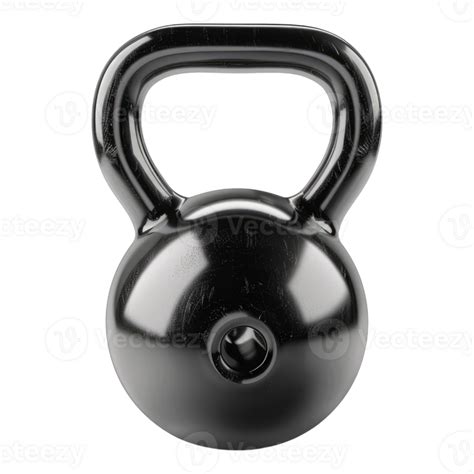 Black steel gym kettlebell isolated on transparent background. 48922443 PNG