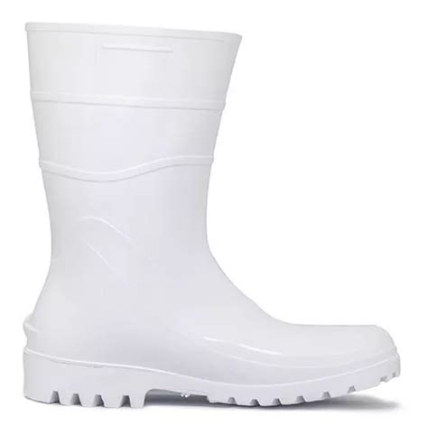 Bota Pvc Acqua Flex 82bpc600 Branca Cano Curto Forro Bracol Mebuscar