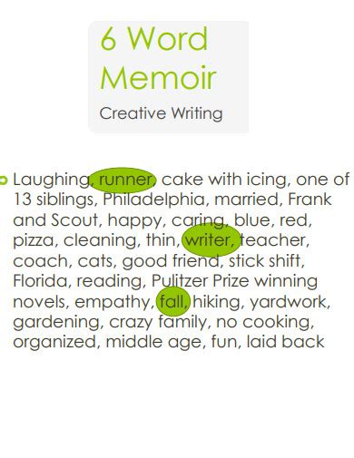 Word Memoir Examples How To Write Pdf