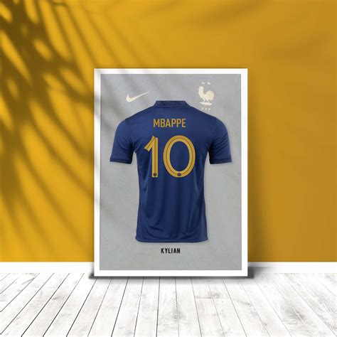 Kylian Mbappe France Jersey, Photorealistic Thermal Printing, Football ...