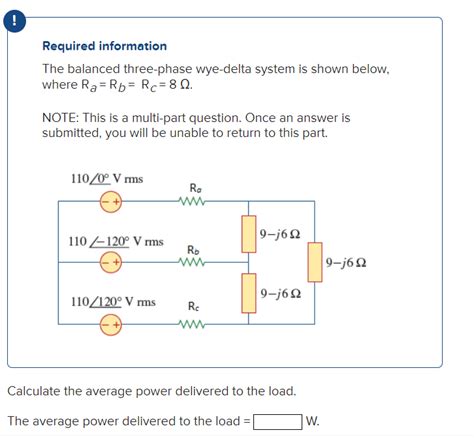 Solved Required Informationthe Balanced Three Phase Chegg