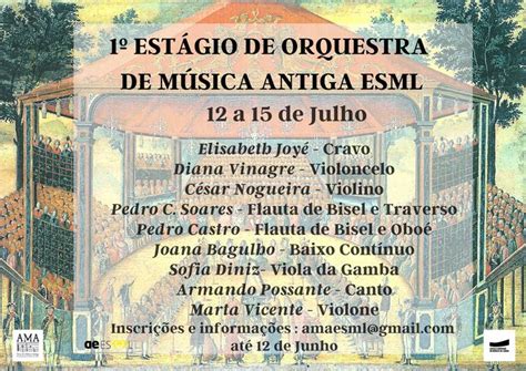 Bolsa Das Artes Est Gio De Orquestra De M Sica Antiga Da Esml