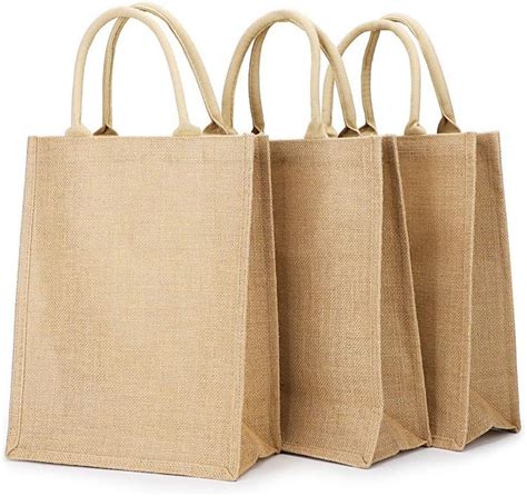 Eco Friendly Wholesale Jute Line Tote Shopping Bags With Custom Logos