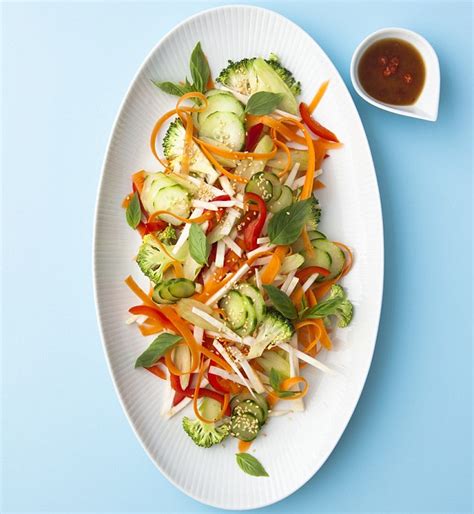 raw vegetable salad with italian dressing