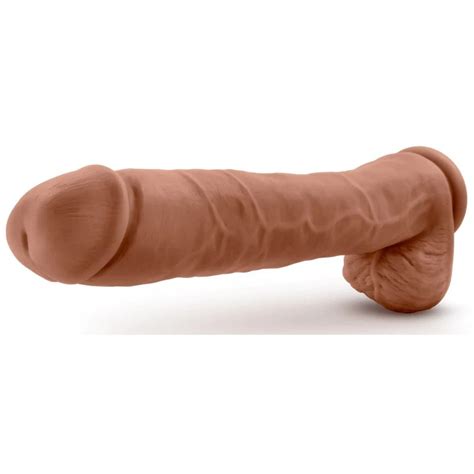 Daddy Dildo Au Naturel 14in W Balls Mocha Blush Satisfaction