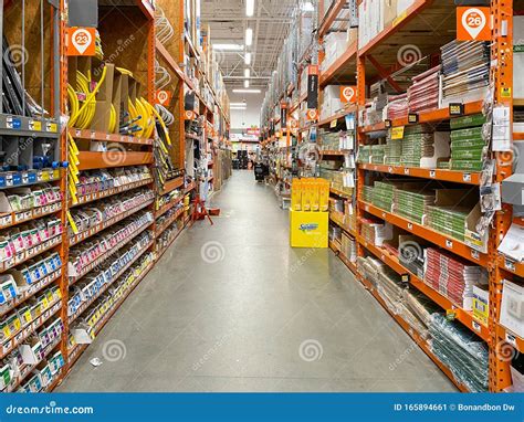 Aisle At The Home Depot Hardware Store San Diego Usa Editorial Photo