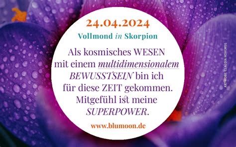 Vollmond In Skorpion 24 04 2024 BLUMOON ASTROLOGIE