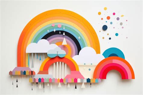 The rainbow circle shape cloud. | Free Photo Illustration - rawpixel