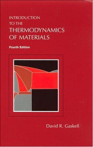 Amazon Introduction To The Thermodynamics Of Materials Fourth