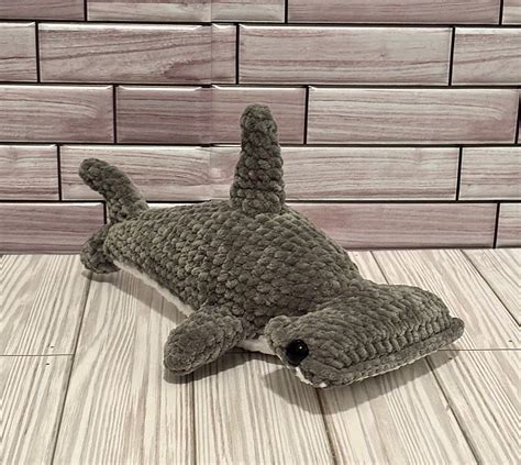 Handmade Crochet Hammerhead Shark Plushie Loveable Ocean Buddy Etsy