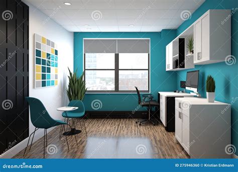 Modern Medical Clinic Reception: Sleek Desk, Comfy Seating & Blue-Gray ...