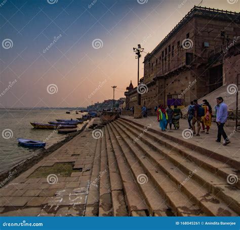 Varanasi Ghat at Evening during Dev Diwali Editorial Photo - Image of ...