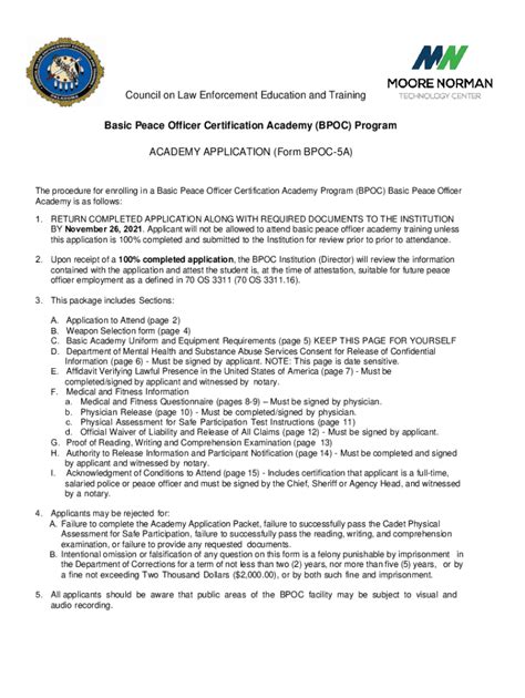 Fillable Online Police Academy Basic Peace Officer Certificate Fax