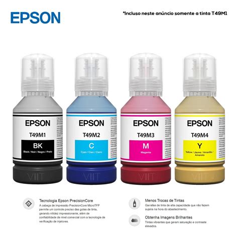 Tinta Sublim Tica Epson Ml T M Preto F F F Nf