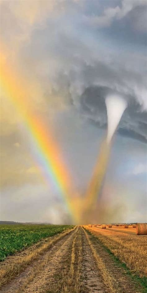 When a tornado meets a rainbow : r/MobileWallpaper