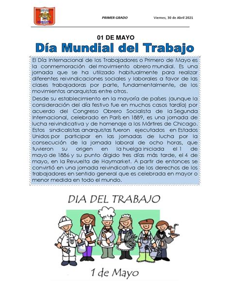 ACTIVIDAD Día Del Trabajo 30-04 | PDF