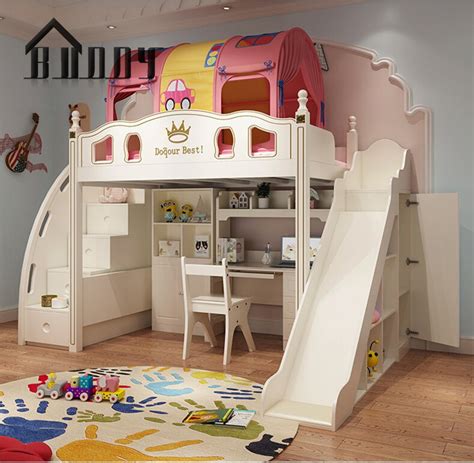 Luxury Girls Princess Bedroom Furniture Children Kids′ Bunk Beds With