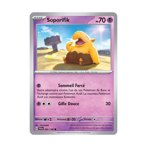 Soporifik 082 198 Carte Pokémon Écarlate et Violet EV01 DracauGames